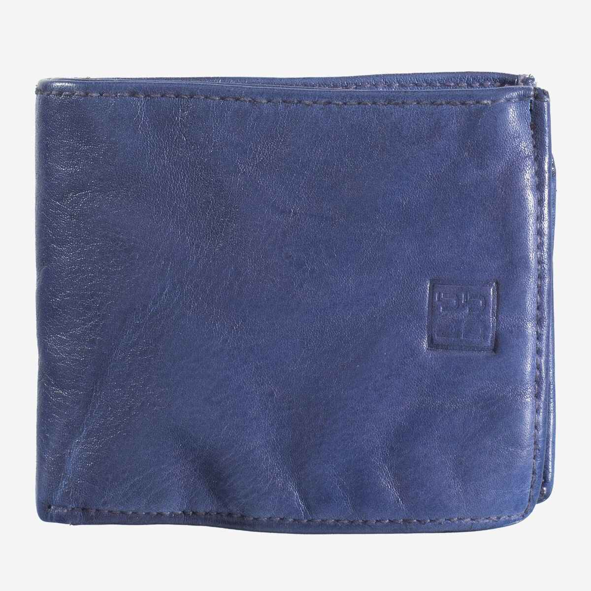 DuDu Mans hand-made soft natural high quality leather wallet - Indigo Blue