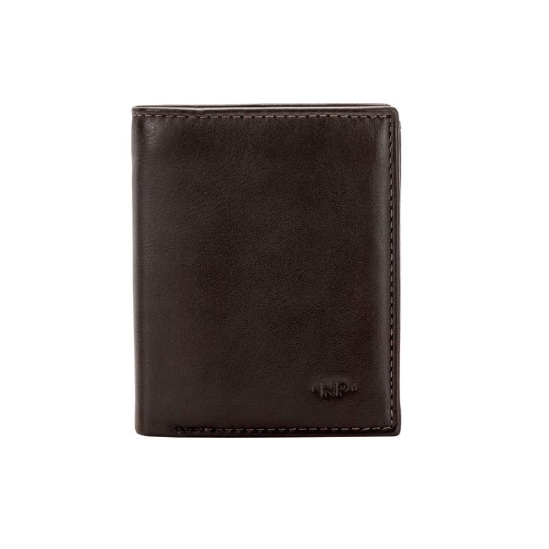 NUVOLA PELLE Small mens wallet with coin pocket - Dark Brown