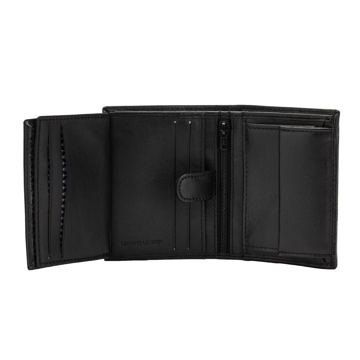 NUVOLA PELLE Small mens wallet with coin pocket - Black