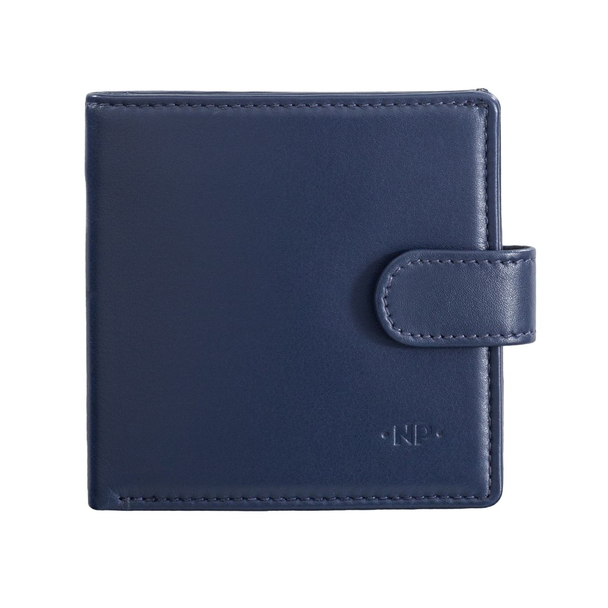 NUVOLA PELLE Small mens wallet with coin pocket - Blue