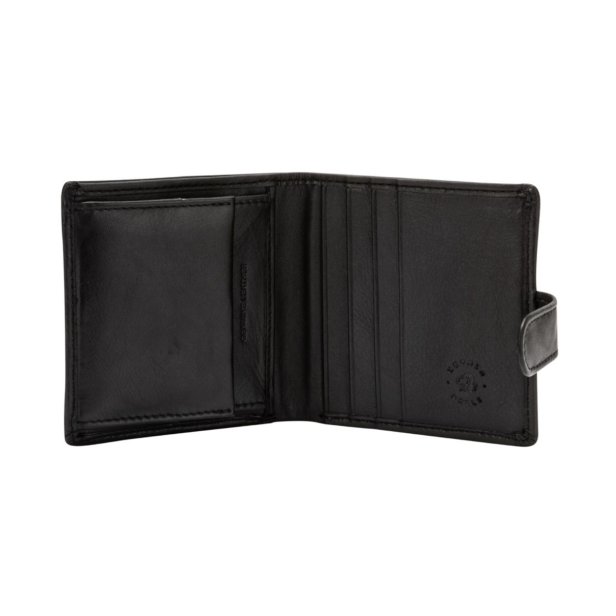 NUVOLA PELLE Small mens wallet with coin pocket - Black