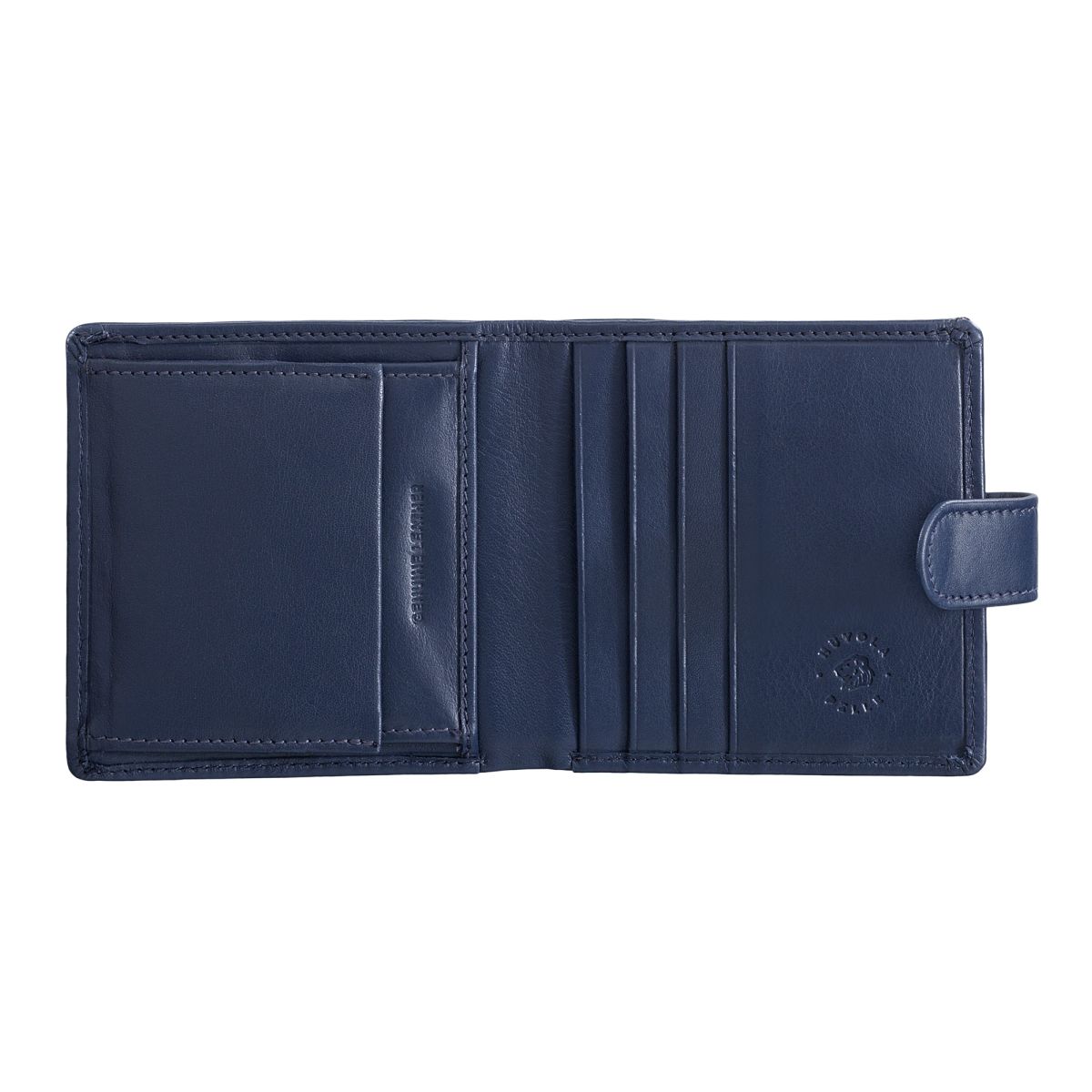Small mens wallet with coin pocket - Blue