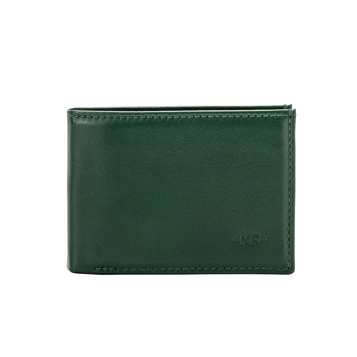 NUVOLA PELLE Small mens minimalist wallet with coins pocket - Green