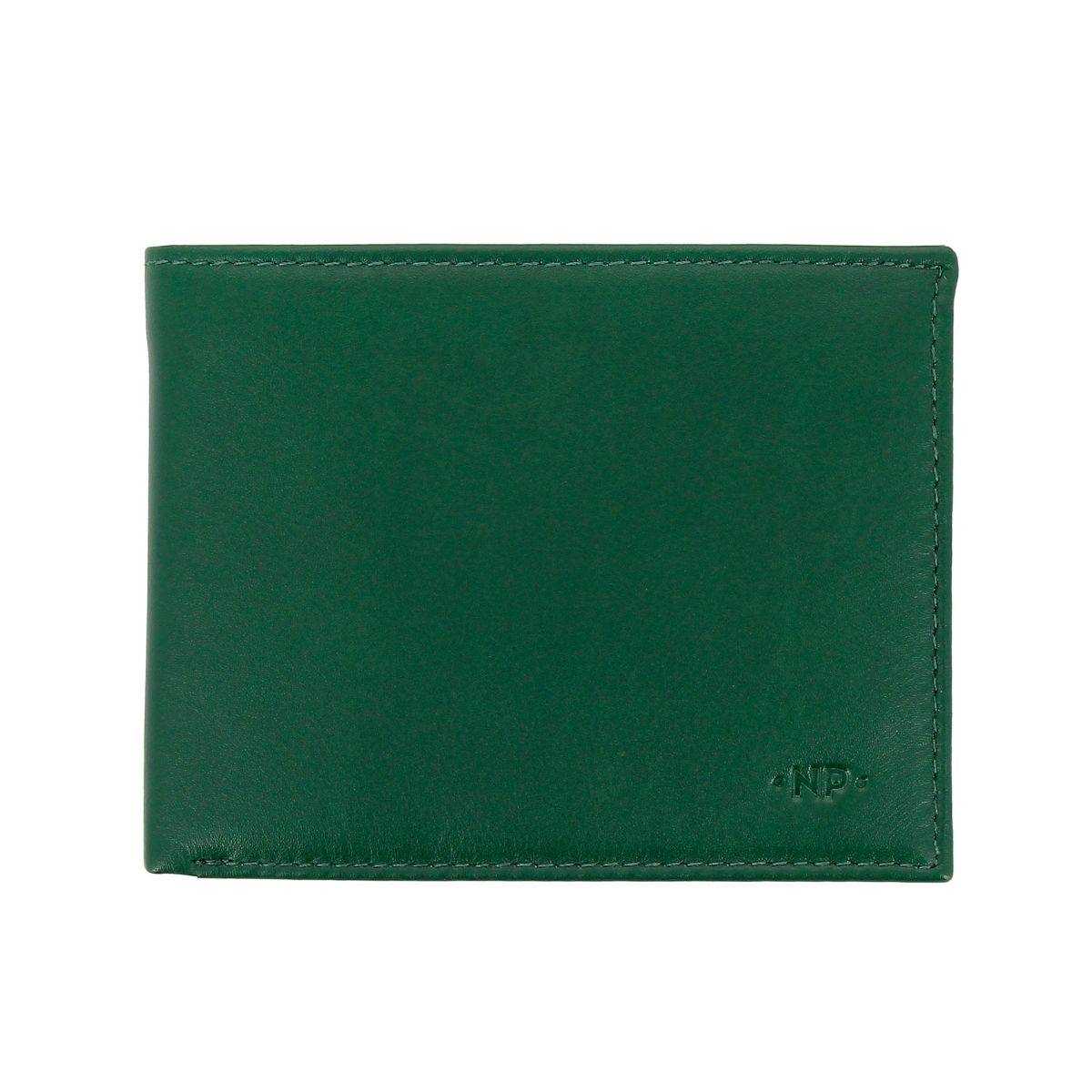 NUVOLA PELLE Slim Leather Wallet With Coin Pocket - Green