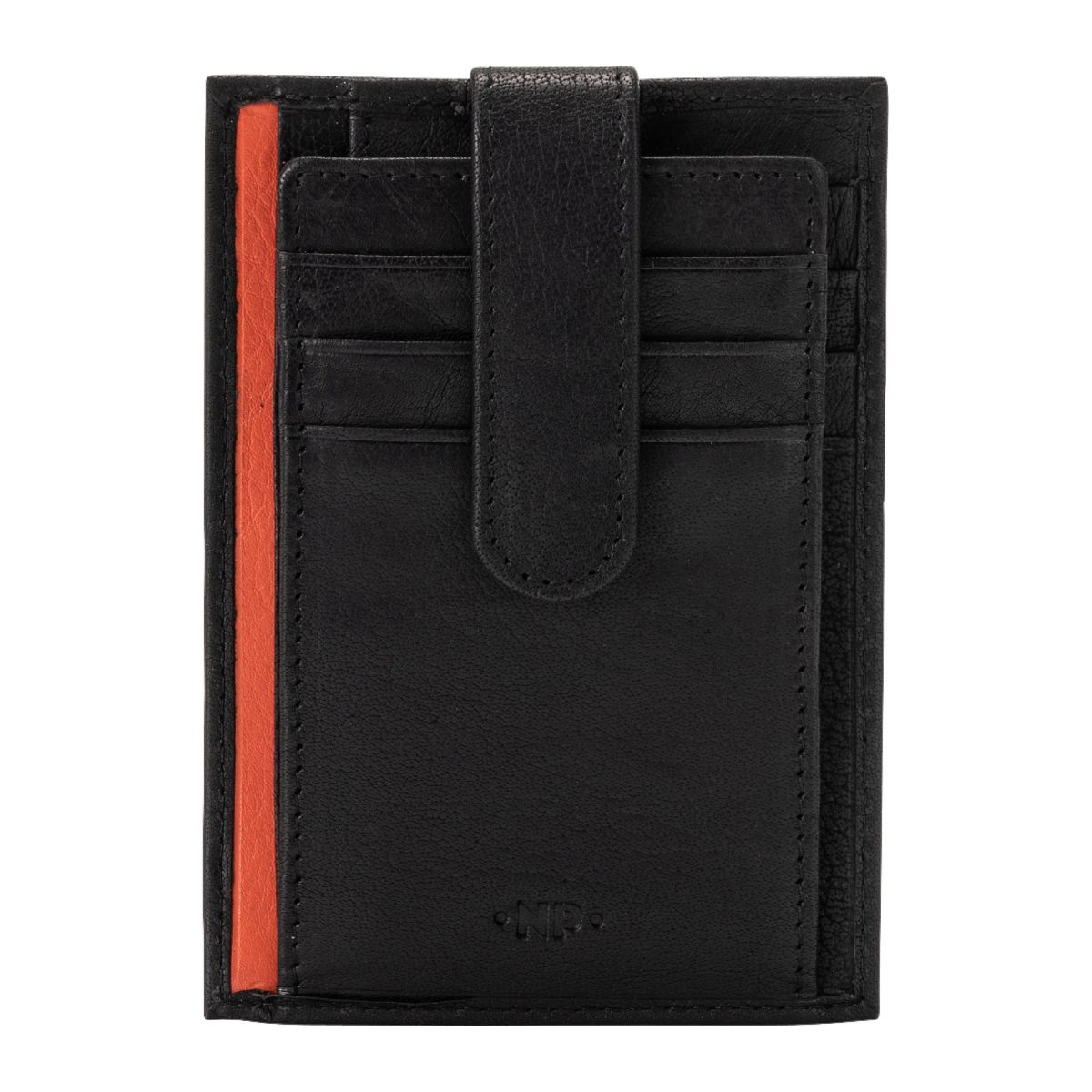 Compact multi color credit card holder wallet - Black