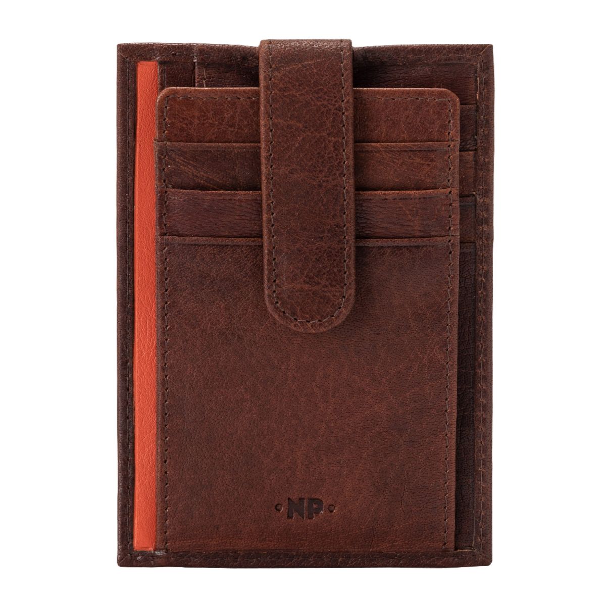 Compact multi color credit card holder wallet - Brown