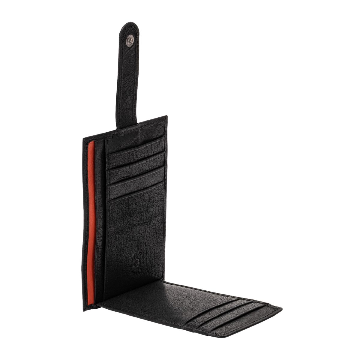 NUVOLA PELLE Compact multi color credit card holder wallet - Black