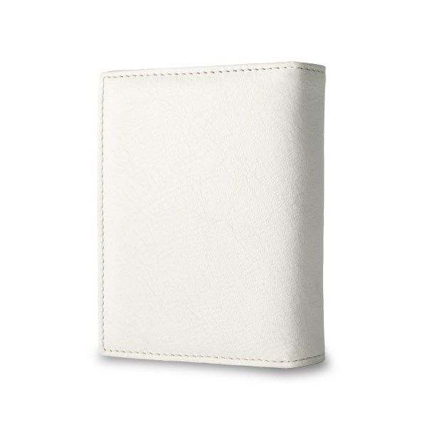 NUVOLA PELLE Leather wallet with coin purse and external closure - Cream