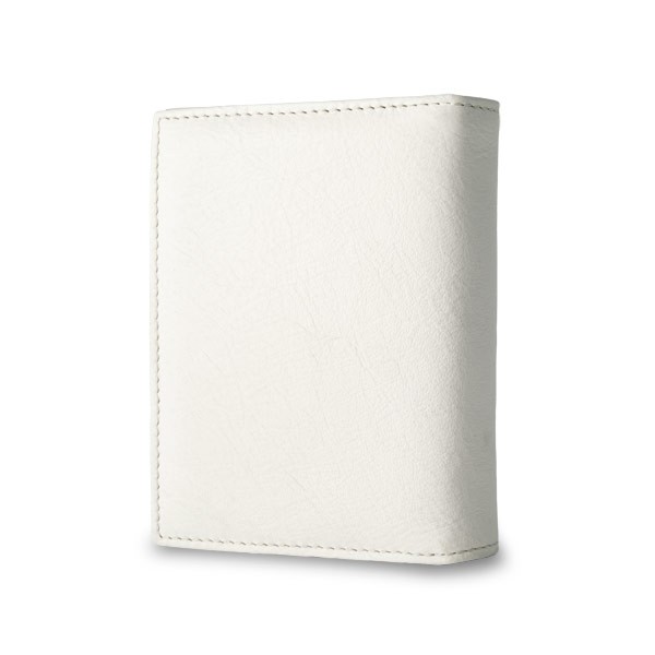 NUVOLA PELLE Leather wallet with coin purse and external closure - Cream