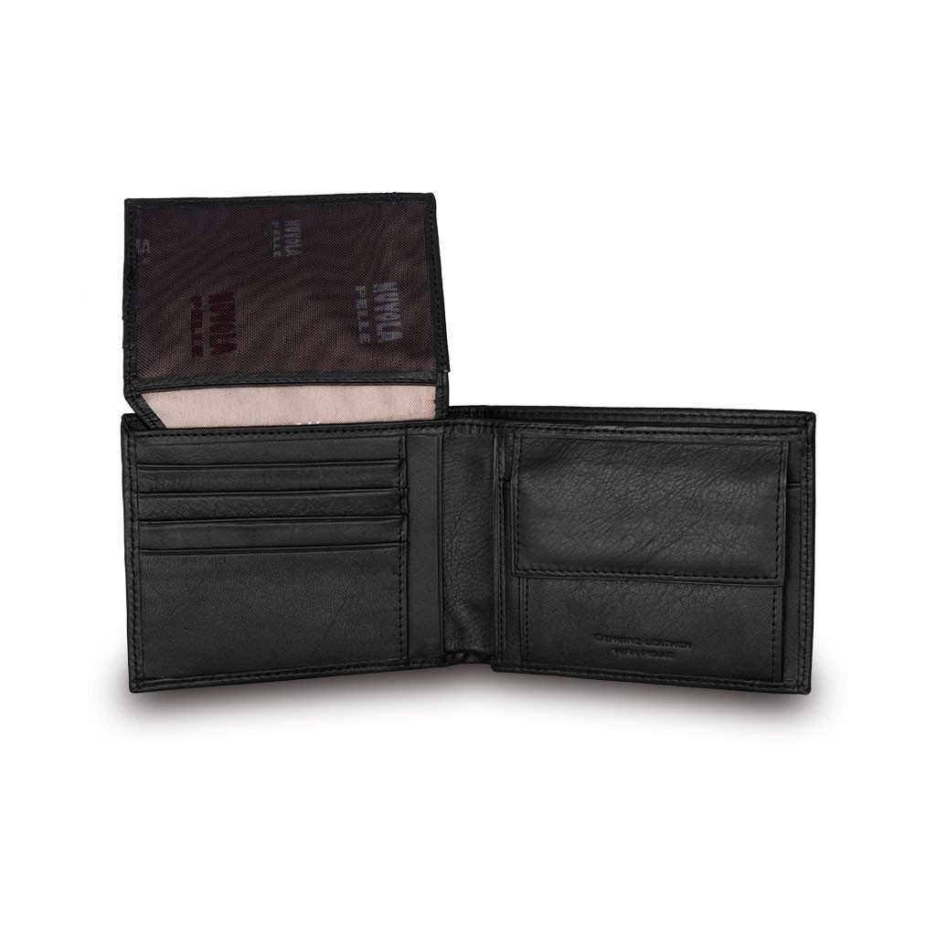 NUVOLA PELLE Classic mans leather billfold wallet - Black