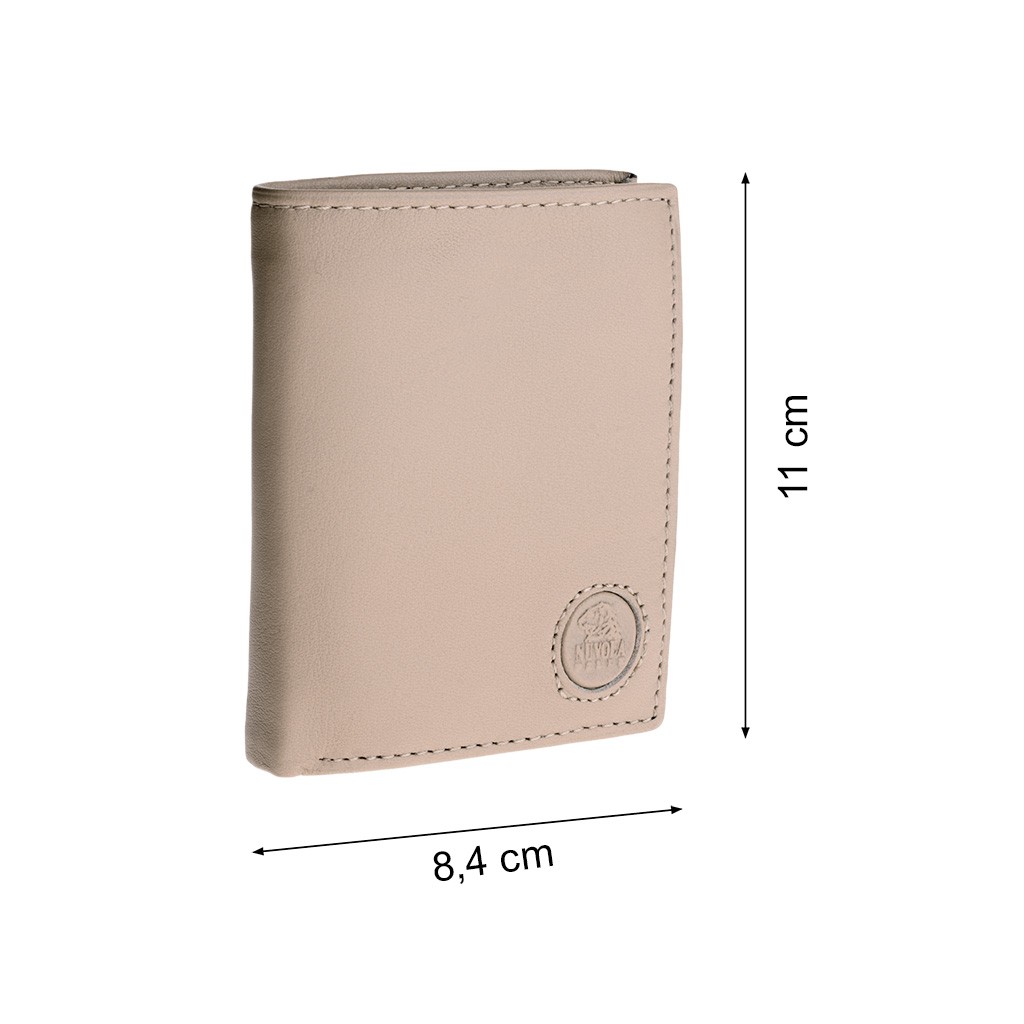 NUVOLA PELLE Vertical small leather wallet - Natural