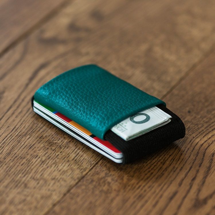 elephant Minimalist Rubber Wallet - Teal