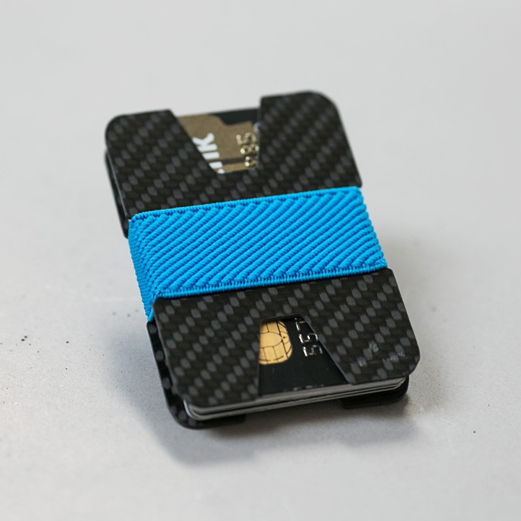 elephant Minimalist Carbon Fiber Wallet - Carbon/Azur