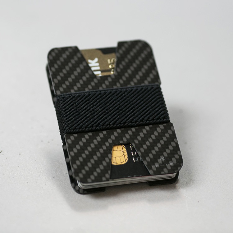 elephant Minimalist Carbon Fiber Wallet - Carbon/Black