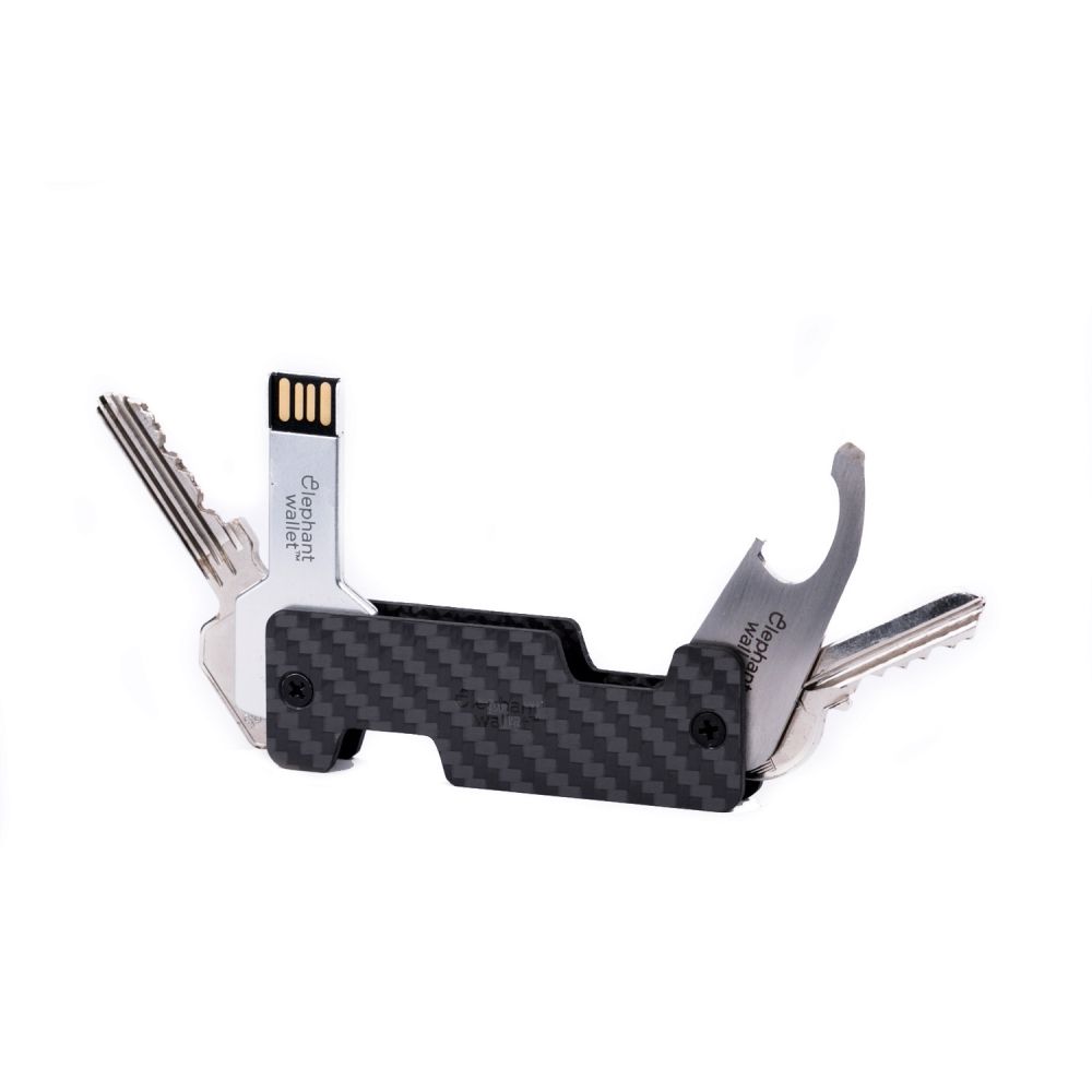 elephant Carbon Fiber Key Organizer - Black