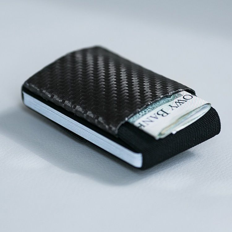 elephant Minimalist Soft Carbon - Rubber Wallet - Black