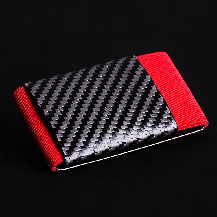 elephant Minimalist Soft Carbon - Rubber Wallet - Red