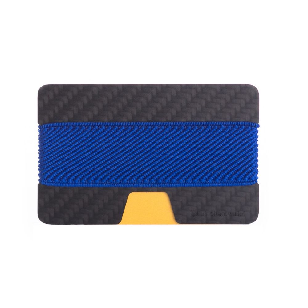 elephant Minimalist Carbon Fiber Wallet - Carbon/Blue