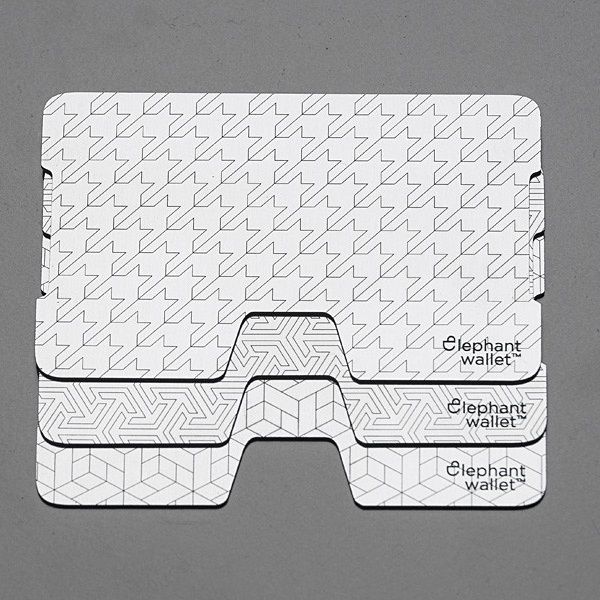 elephant Minimalist Aluminum Wallet - Aluminum Pattern