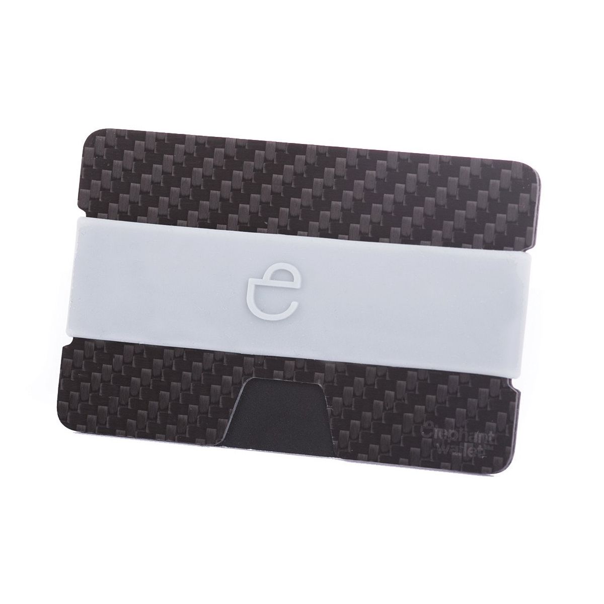 Minimalist Carbon Fiber Wallet with Silicone Strap - Carbon/Grey