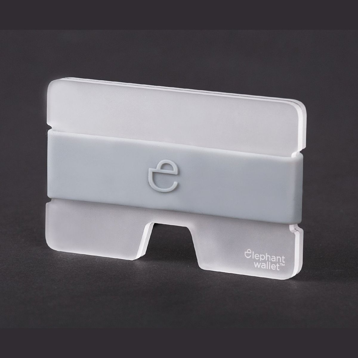 elephant Minimalist Plexi Wallet - Clear/Grey