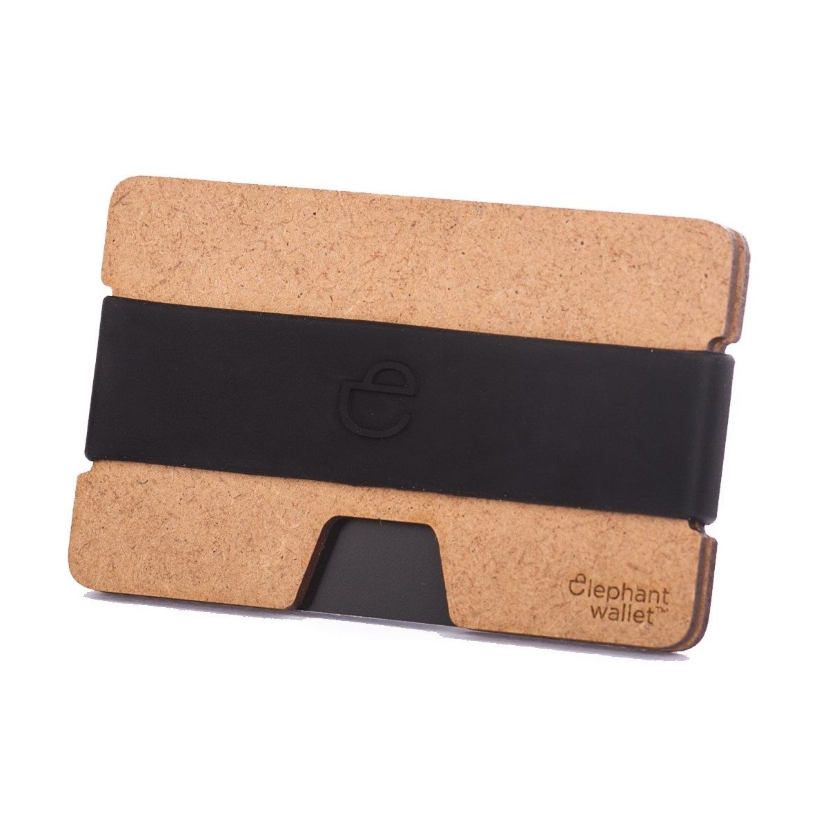 elephant Minimalist Wood Wallet - Wood/Black