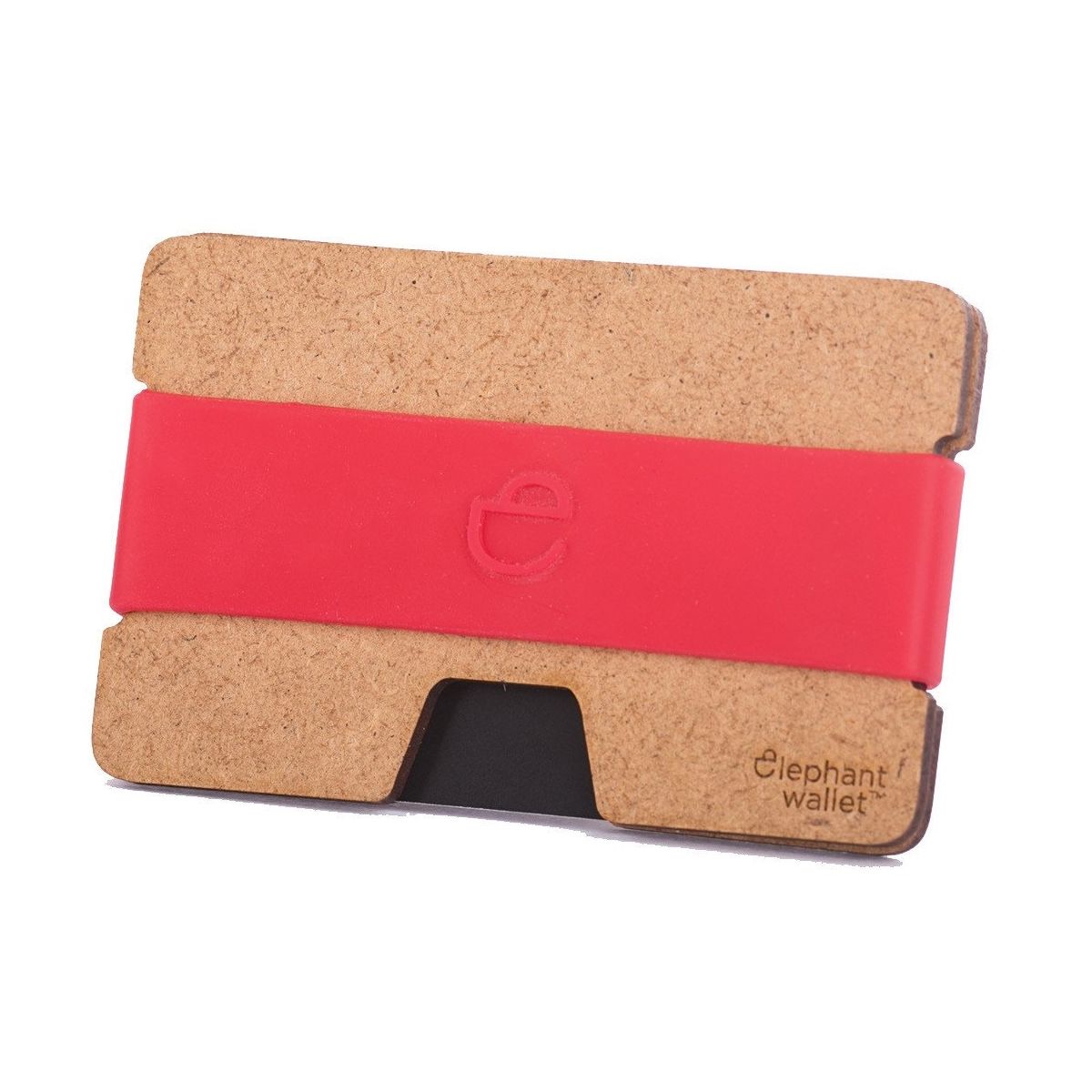 Minimalist Wood Wallet - Wood/Red