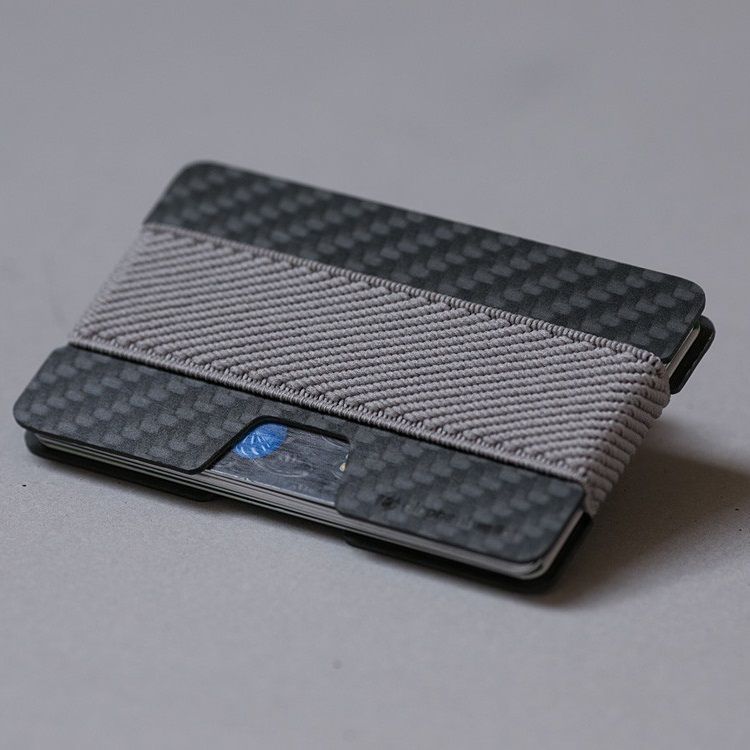 elephant Minimalist Carbon Fiber Wallet - Carbon/Gray