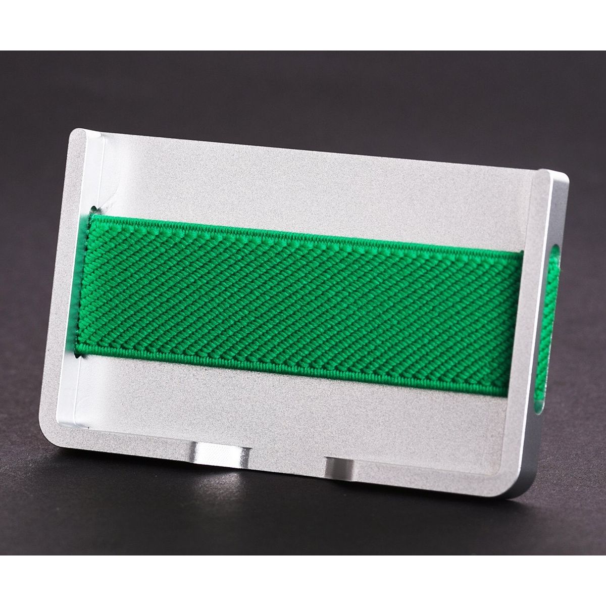 elephant Minimalist Aluminum Wallet - Silver/Green