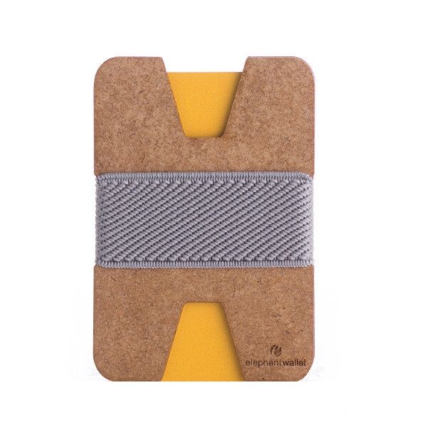 elephant Minimalist Wood Wallet - Wood/Light Grey