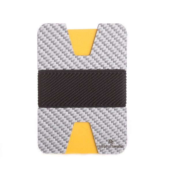 elephant Minimalist White Carbon Fiber Wallet - Carbon/Black