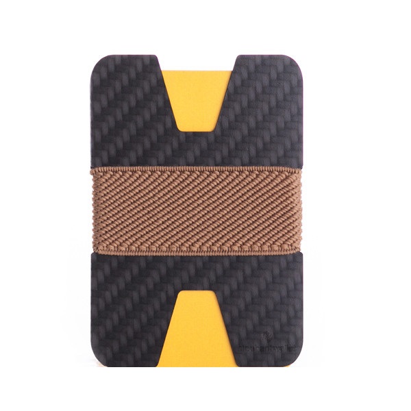 Minimalist Carbon Fiber Wallet - Carbon/Light Brown