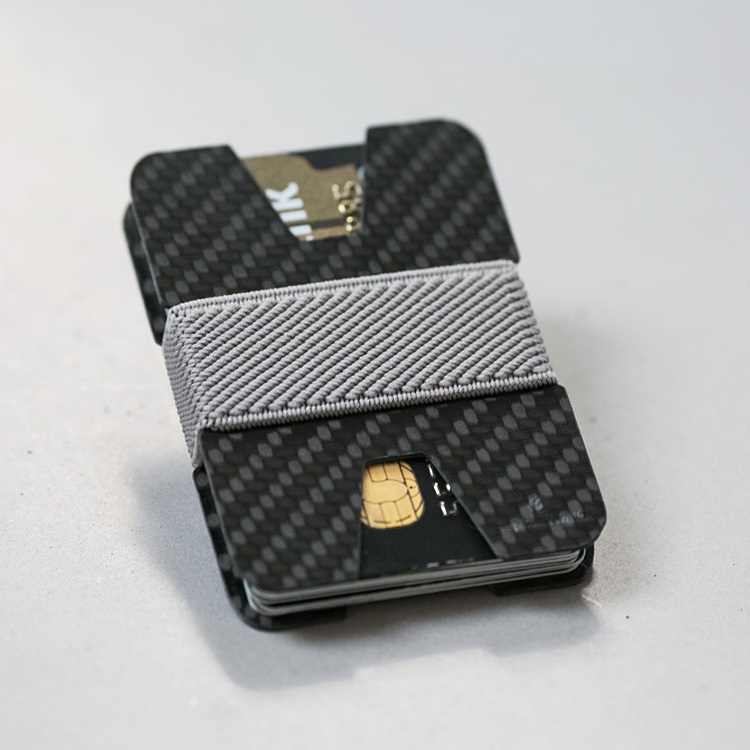 elephant Minimalist Carbon Fiber Wallet - Carbon/Light Gray