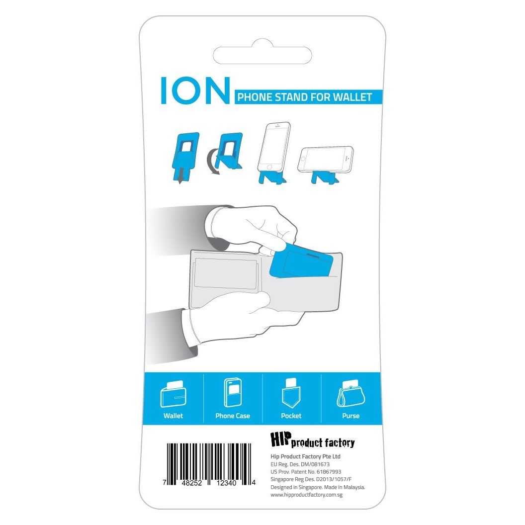 HIP ION phone stand for wallets - Blue