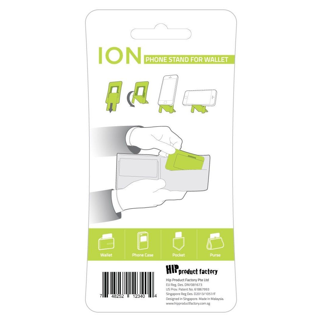 HIP ION phone stand for wallets - Green