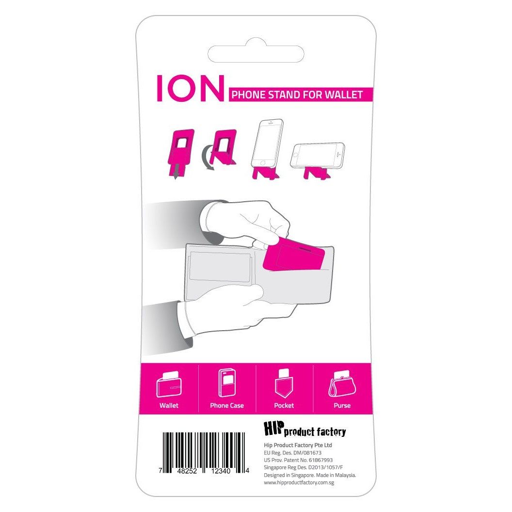 HIP ION phone stand for wallets - Pink