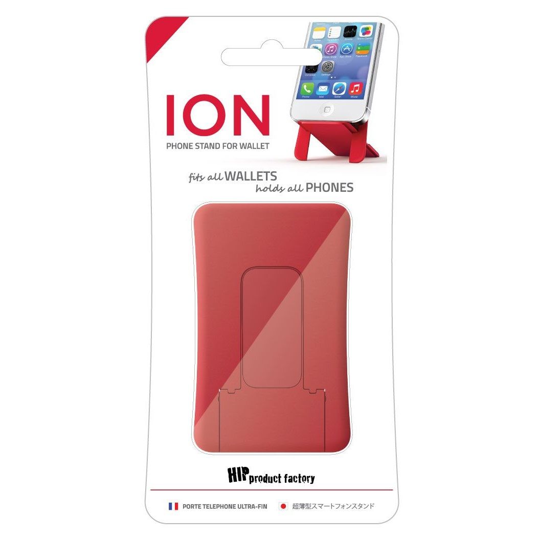 HIP ION phone stand for wallets - Red