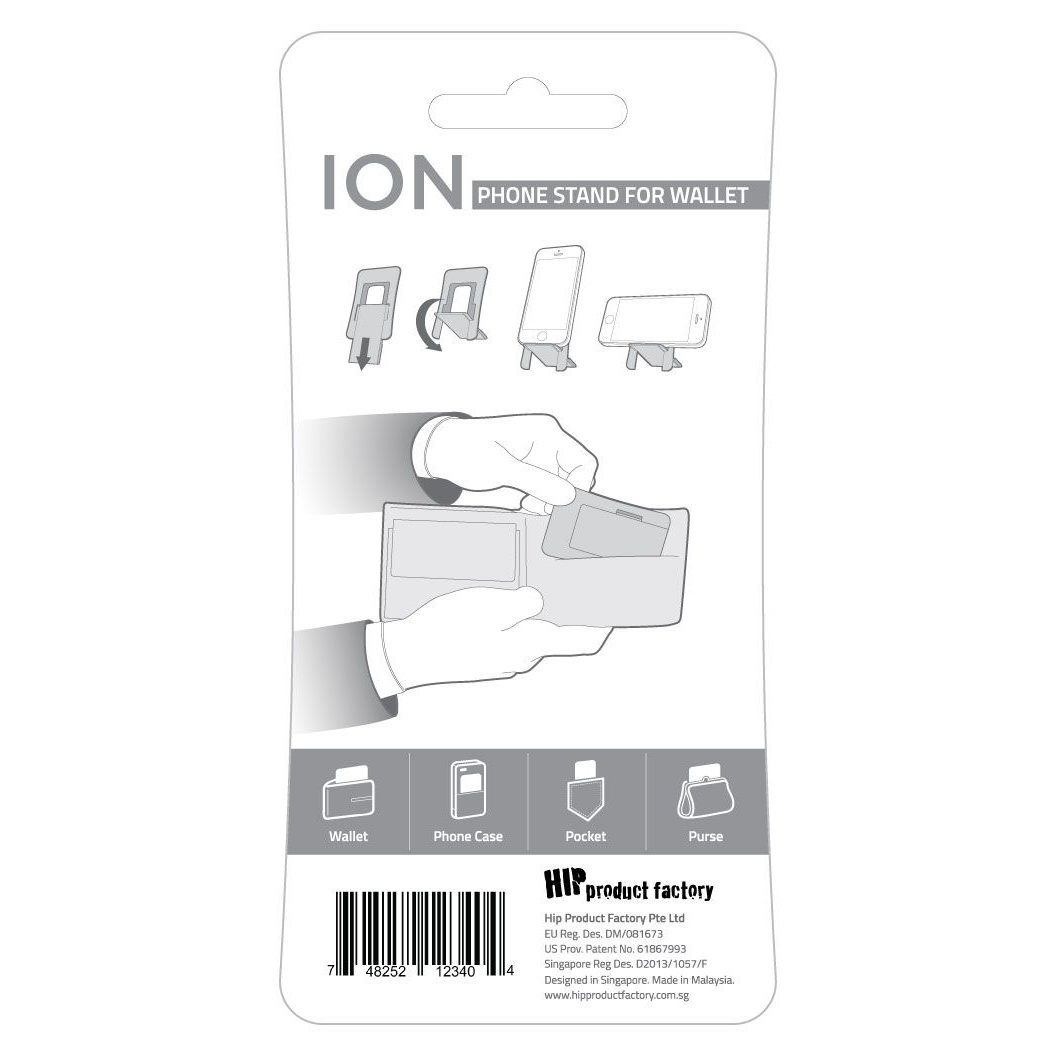 HIP ION phone stand for wallets - White