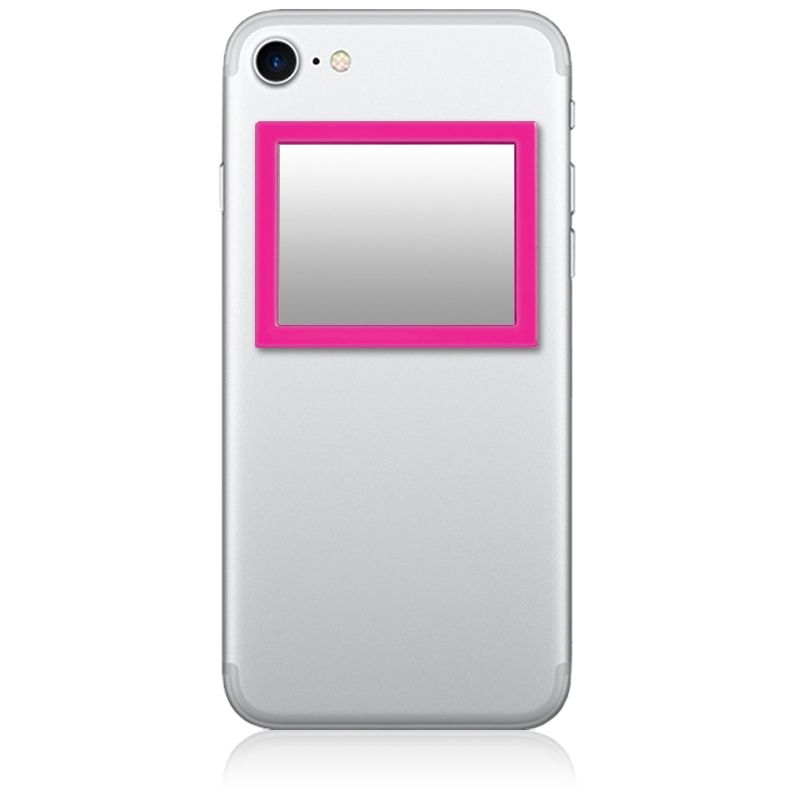 iDecoz Unbreakable Rectangle Phone Mirror - Hot Pink