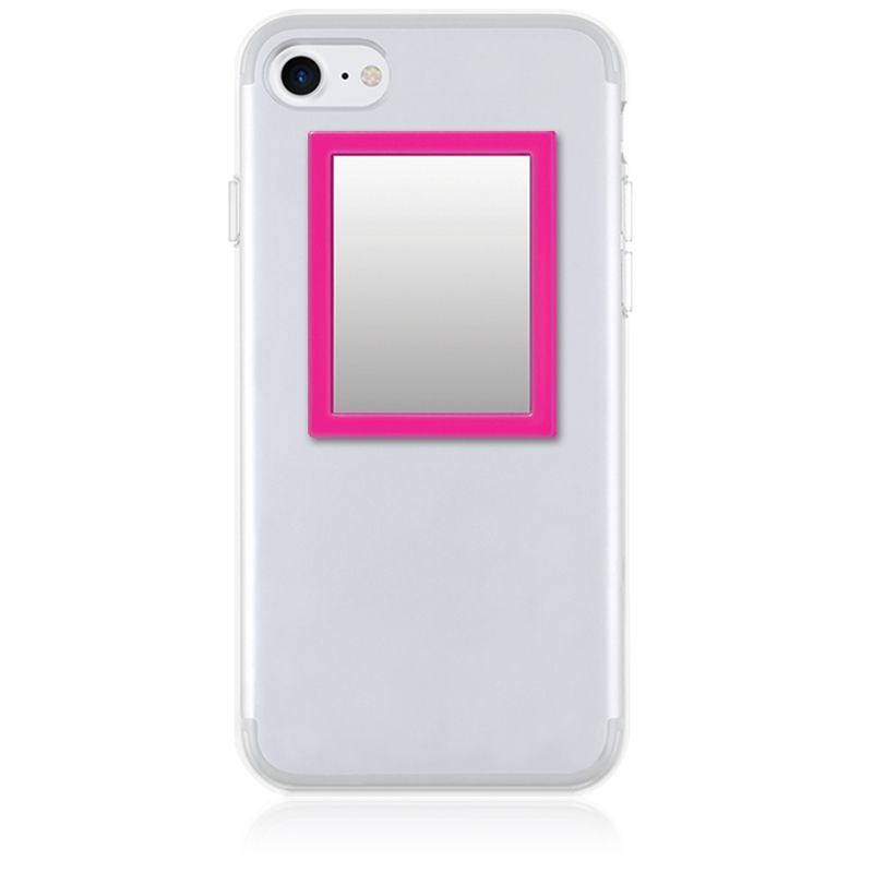 iDecoz Unbreakable Rectangle Phone Mirror - Hot Pink