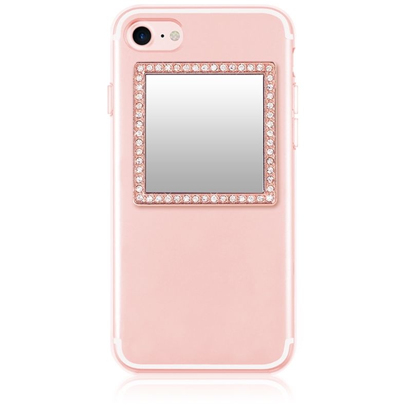 iDecoz Unbreakable Square Phone Mirror - Rose Gold