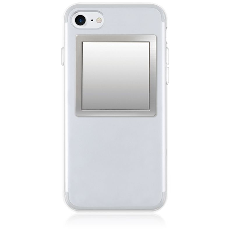 iDecoz Unbreakable Square Phone Mirror - Silver