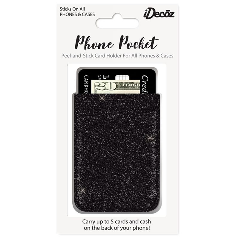 iDecoz Phone Pocket - Glitter Black