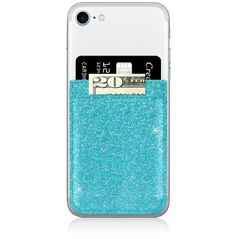 iDecoz Phone Pocket - Glitter Turquoise