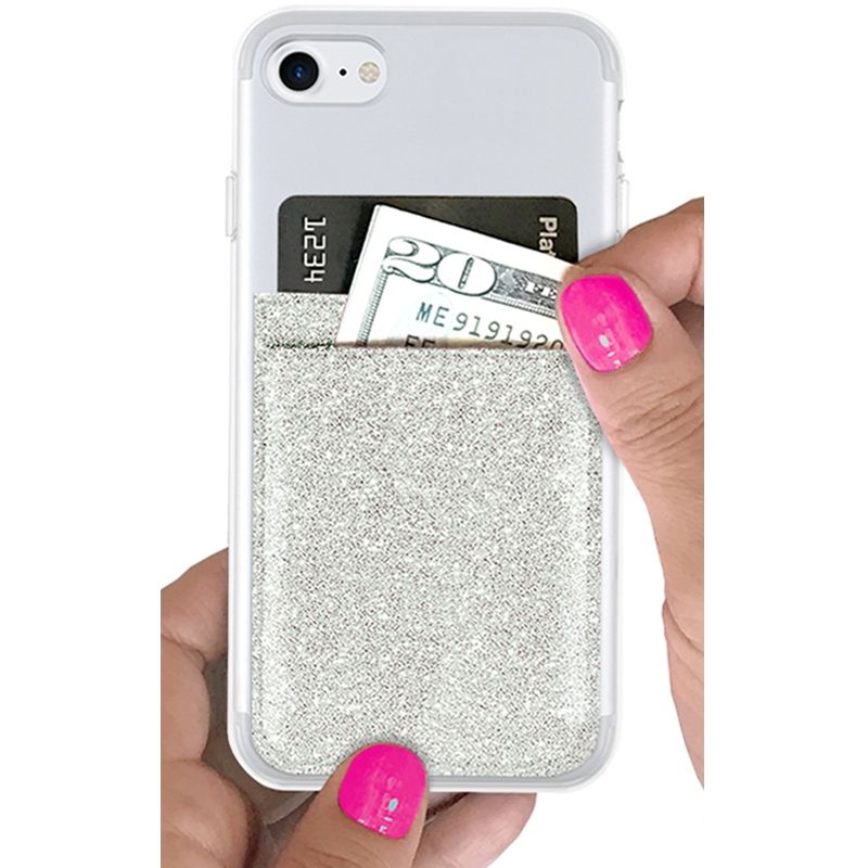 iDecoz Phone Pocket - Glitter Silver