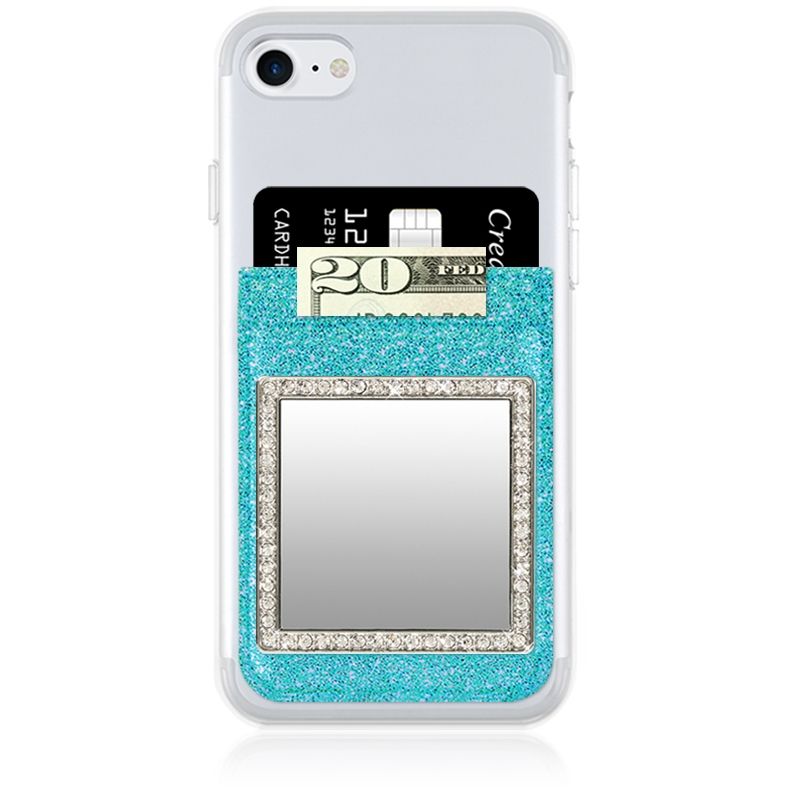 iDecoz Phone Pocket - Glitter Turquoise