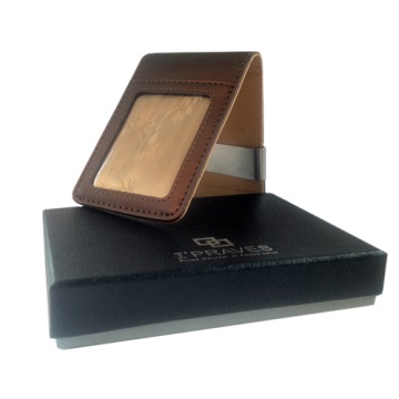 iPraves Money Clip Wallet - Brown