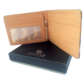 iPraves Money Clip Wallet - Beige