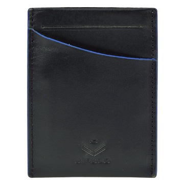 J.FOLD Front Pocket Leather Wallet - Black