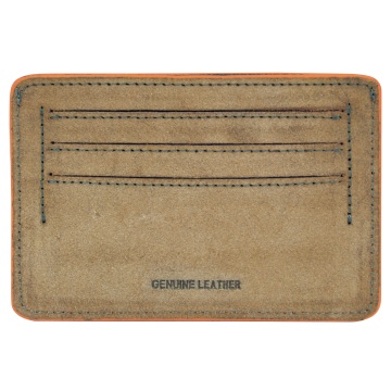 J.FOLD Flat Carrier Leather Wallet - Brown/Orange